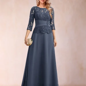 Robe de Mère de la Mariée Scintillante à Col En A/Princesse avec Fronces et Appliques et Strass