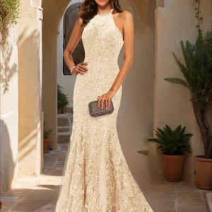 Robe de Bal Sirène/Trompette Sans Manches avec Appliques