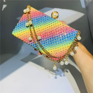 Superbes Sacs à Main Uniques avec Pochettes en Perles Scintillantes