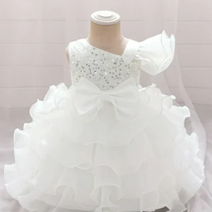 Robe de Bal Asymétrique Sans Manches Pour Demoiselled'Honneur avec Volants