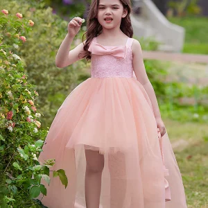 Robe de Bal à Manches 3/4 et Nœud Papillon, Ensemble 2 Pièces