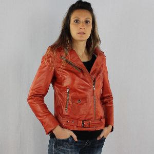Blouson femme  perfecto en cuir agneau nina