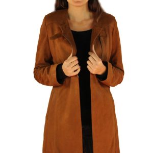 3/4 cuir daim noisette femme dorothy