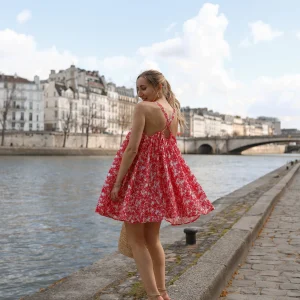 Robe Anna fleurie rose